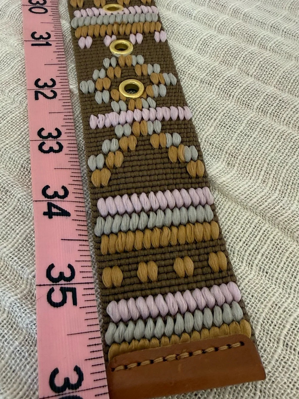 for your J.Crew belt. 🌵 J.Crew Bohemian Geo-Embroidered Web Belt – Size XS 🌸